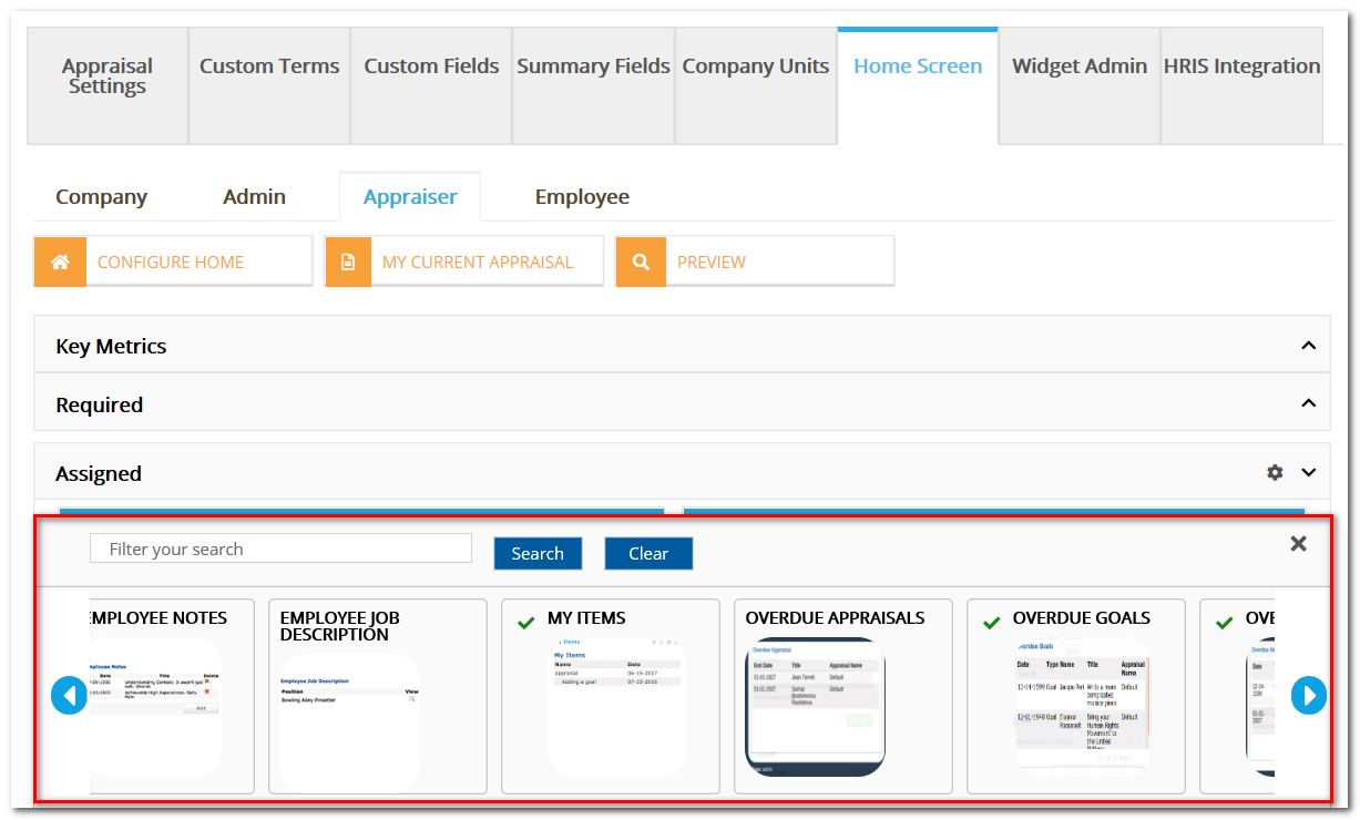 Customizing Widgets Performance Pro